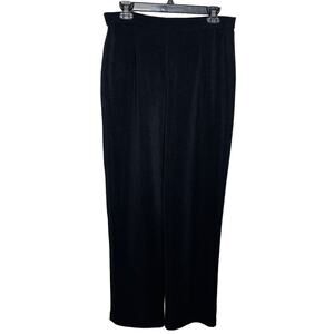 Wide Leg Pants Black Stretchy Size Chino's 2 (Large 12) Chico's Design